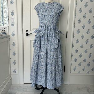 Women’s Floral Midi Cotton Dress, Size XS